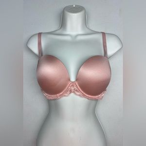 NWOT LS ROSE GLD Strapless Push-up, 36C *P1090